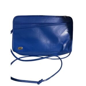 Phillippe Vintage 1970 Cobalt Blue Leather Bag Gold Hardware Clutch